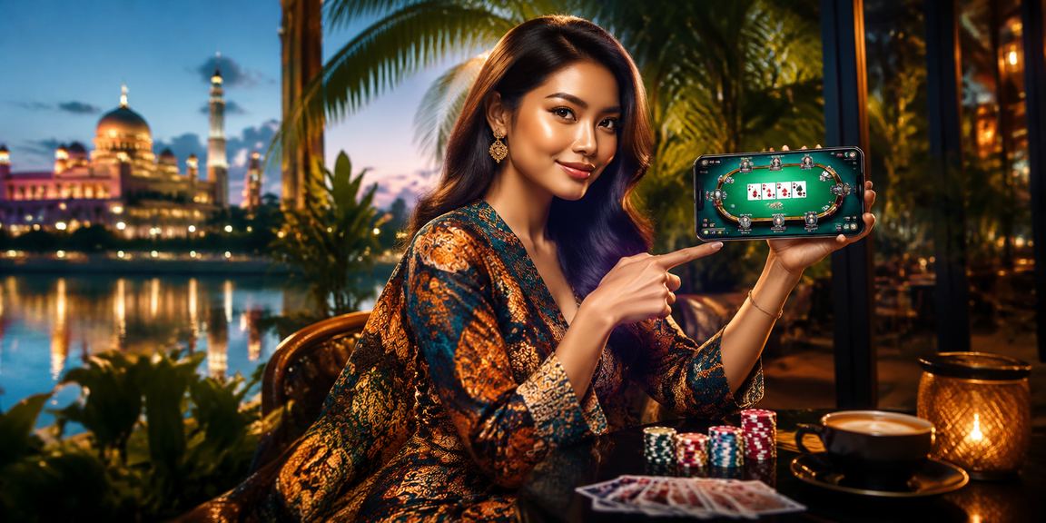 Meja permainan poker di Putrajaya dengan corak batik unik